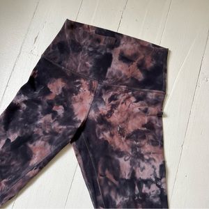 LULULEMON align leggings size 4 watercolour tiedye
